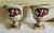White Vintage Chelsea House Neoclassical Urn Style Hand Painted & Gold Planters ~ a Pair For Sale - Image 8 of 12