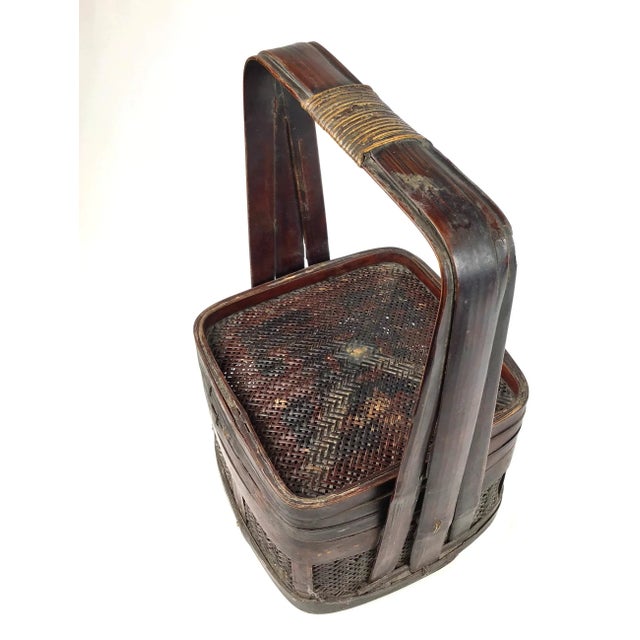 Wood 19th Century Chinese Wedding Basket For Sale - Image 7 of 13
