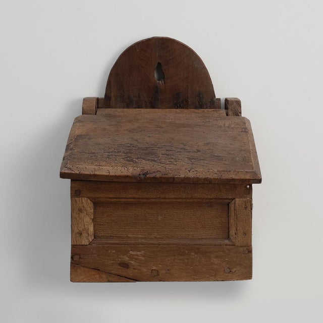 Antique French Oak Wall Salt Box, France, 1850 For Sale - Image 14 of 14