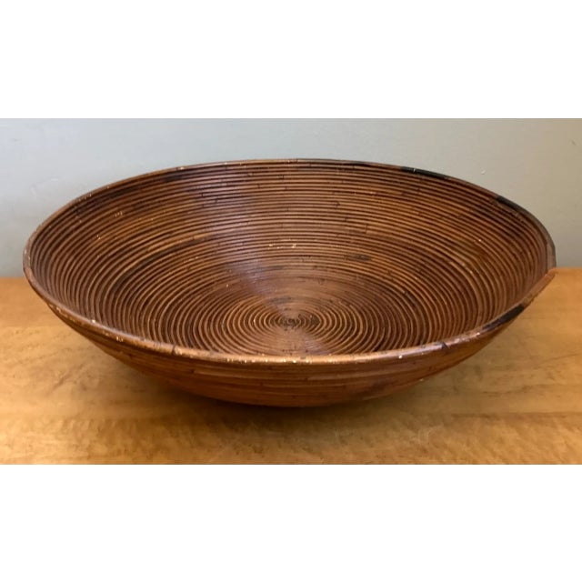 Vintage Pencil Reed Decorative Bowl For Sale - Image 4 of 12