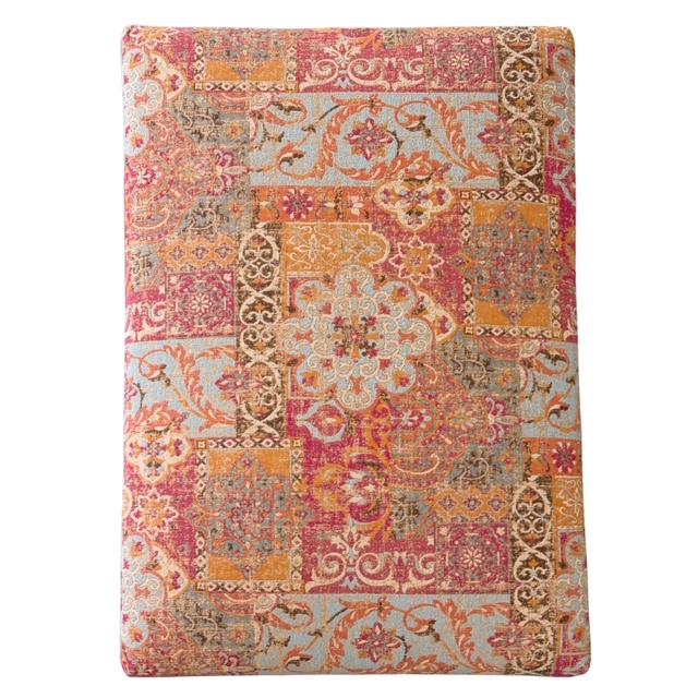 Vintage George Smith Bench Ottoman in Bohemian Mosaic Tapestry, 1999 For Sale - Image 10 of 16