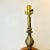 Mid Century Boho Chic Arts & Crafts Amber Glass and Brass Table Lamp For Sale - Image 4 of 10