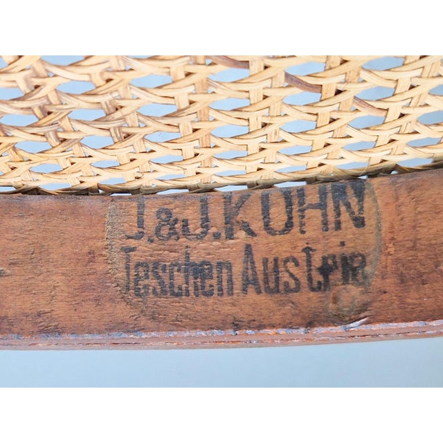 Antique Bentwood Webbing Chairs by Jacob & Josef Kohn for Wiener Werkstätte, Austria, 1890s, Set of 2 For Sale - Image 10 of 13