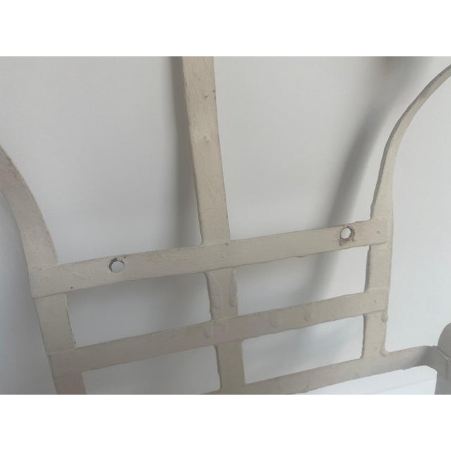 Vintage White Metal Garden Wall Planter | Candleholder For Sale - Image 6 of 10
