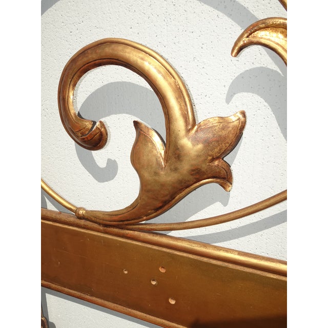 Vintage French Style Gold Gilt King Headboard by Palladio Made in Italy For Sale - Image 10 of 12