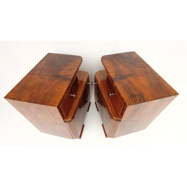 Bedside Tables by Jindřich Halabala for Up Závody, 1940s, Set of 2 For Sale - Image 10 of 16