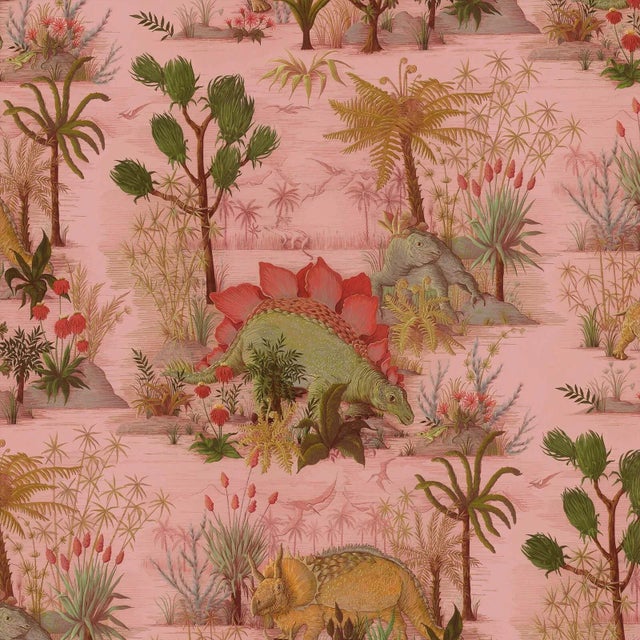 House of Hackney Dinosauria Wallpaper - Plaster For Sale