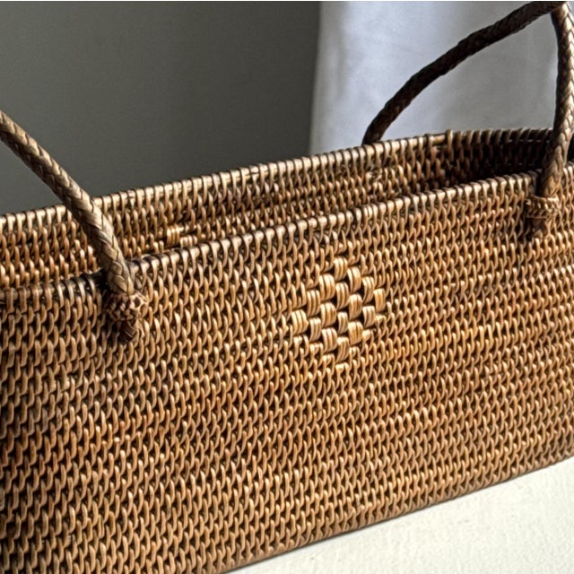 Small Oval Basket with Long Handles For Sale - Image 17 of 18