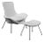 1950s Agusto Bozzi for Saporiti Modernist Lounge Chair with Ottoman For Sale