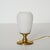 Mid-Century Italian Table Lamp in Brass and Opaline Glass, 1950s For Sale - Image 6 of 15