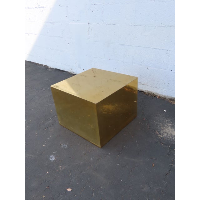 Habitat International Mid Century Modern Brass Glass Top Coffee Table 6604 For Sale - Image 15 of 16
