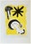 Striking vintage lithographic image after Joan Miró (Spanish, 1893–1983), featuring a vibrant yellow field with bold black...