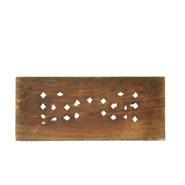 Chinese Chinese Vintage Wood Red Golden Relief Carving Wall Hanging Art Plaque For Sale - Image 3 of 7