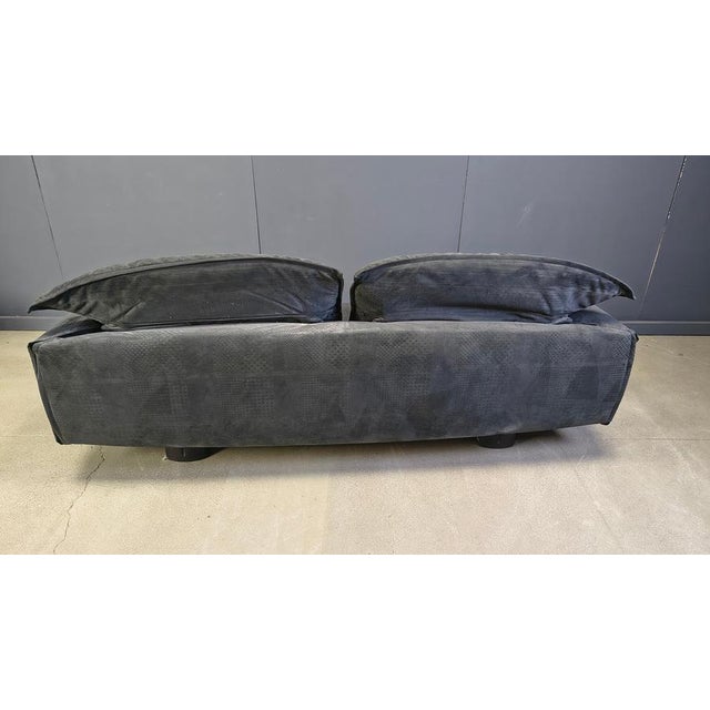 Vintage Velvet Sofa by Saporiti Italia, 1980s For Sale - Image 4 of 15