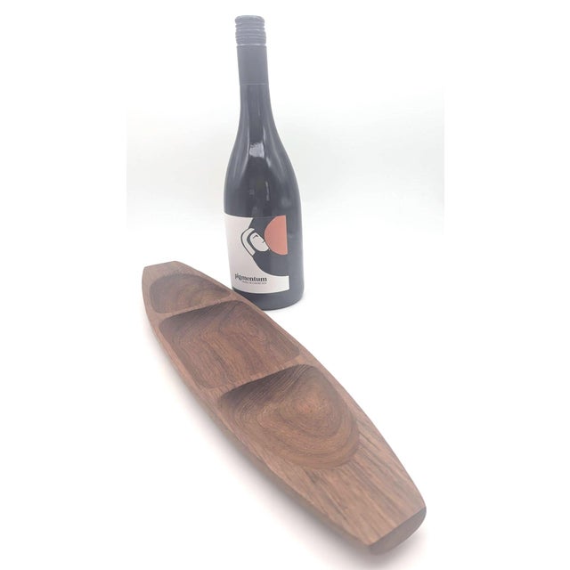 Chestnut 1970s Teak Wood Vide Poche Tray For Sale - Image 8 of 12