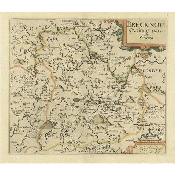 Antique Map of Brecknockshire For Sale - Image 6 of 6