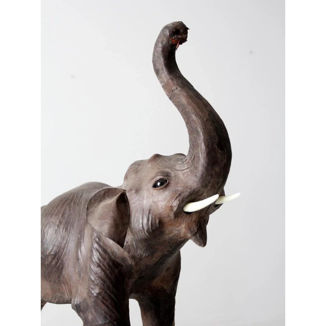 Antique Leather Elephant For Sale - Image 6 of 13