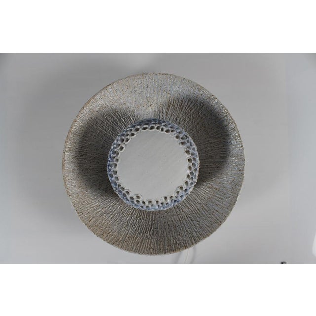 Huge mid-century Danish ceramic wall sconce from Brangstrup Stentøj. Made ca. 1970s. The spectacular wall sconce is in the...