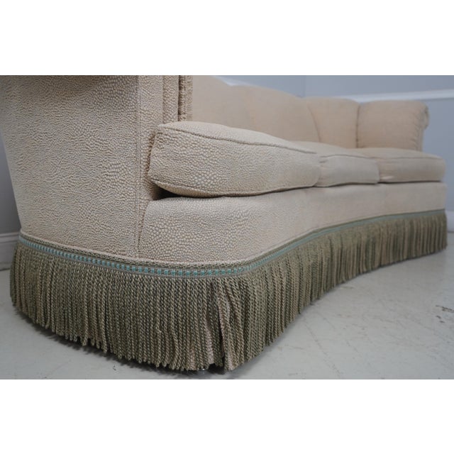 Traditional Kindel Grand Rapids Crescent Upholstered Sofa For Sale - Image 3 of 18