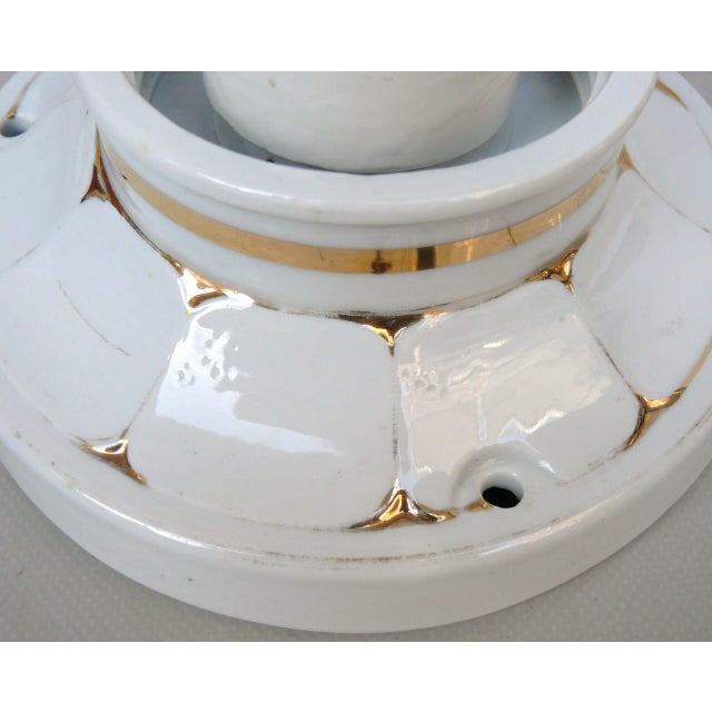 Art Nouveau Style Ceiling Light in Porcelain and Frosted Glass by Brunnquell, 1890s For Sale - Image 13 of 16