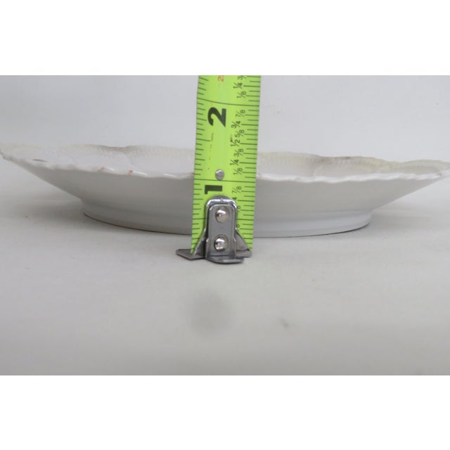 Leuchtenburg Germany Rose Raised Design Scalloped Edge 4592b For Sale - Image 12 of 13