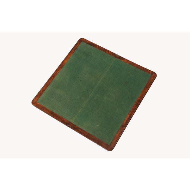 Victorian Burl Wood Folding Card Table, UK, 19th Century For Sale - Image 10 of 18