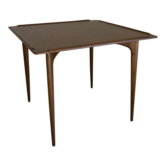 Newly Refinished Mid Century Widdicomb Style Walnut Dining Table For Sale