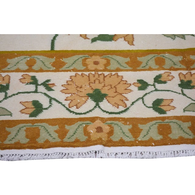 1960s Vintage Chinese Art Deco Hand Knotted Wool Rug,8'9'' X 11'9'' For Sale - Image 5 of 5