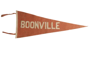 Antique Boonville Felt Flag Pennant