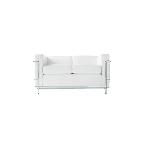 LC2 Divano 2-Seater Sofa by Le Corbusier, Pierre Jeanneret and Charlotte Perriand for Cassina For Sale - Image 3 of 7