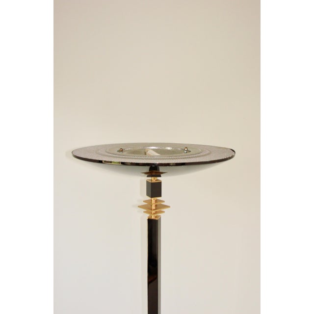 Metal Modern Floor Lamp in Brass and Metal, 1980s For Sale - Image 7 of 10