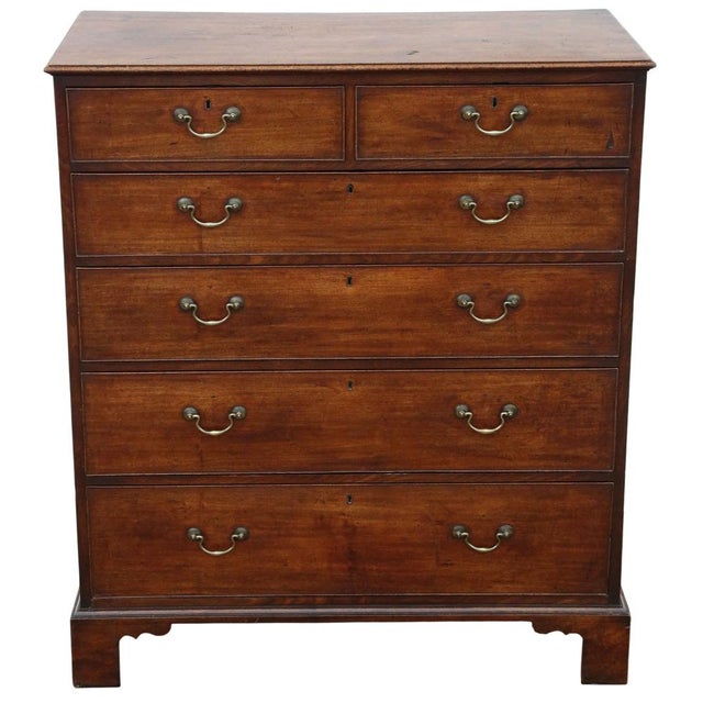 Large Antique Georgian Mahogany Chest of Drawers, Late 18th Century For Sale - Image 5 of 12