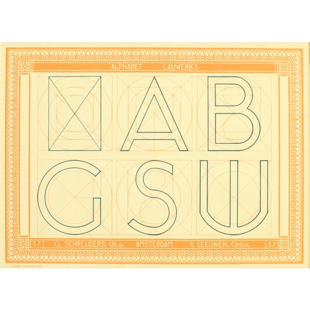 1907 Dutch Letterpress Sheet, Matted (X Ab Gsw ) For Sale