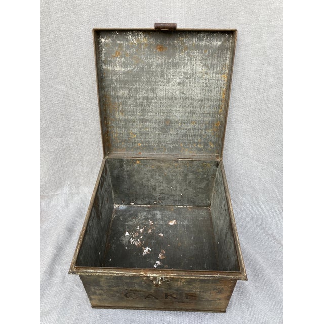 Metal Antique Metal Cake Box For Sale - Image 7 of 12