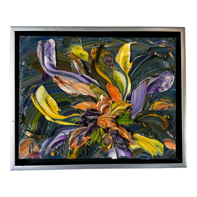 Rema Menzies " Mood Suings" Heavy Oil Impasto Expressionist Oil Painting For Sale