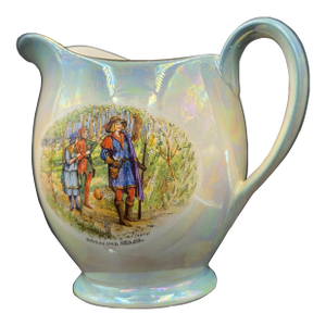 Vintage Lusterware Grimwades, England Shakespeare Series Ceramic Earthenware Pitcher