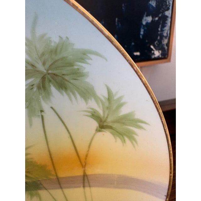 1900 - 1909 Antique Hand-Painted Nippon Porcelain Cabinet Plate, C. 1900–1920 For Sale - Image 5 of 7