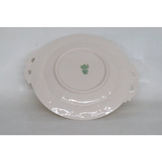 Cream Belleek Shell Tea Ware Cake Plate Irish Porcelain For Sale - Image 8 of 12
