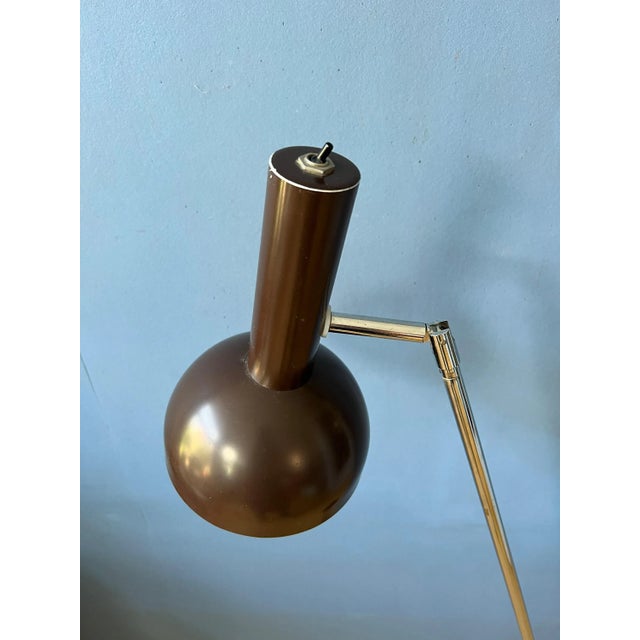 Mid-Century Brown Ball Rotating Floor Lamp from Hala, 1970s | Chairish
