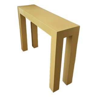Mid Century Modern Parsons Console Table For Sale