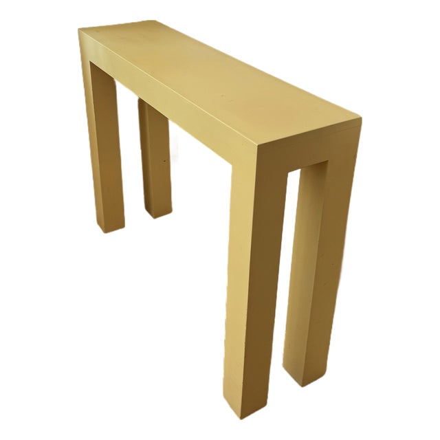 Mid Century Modern Parsons Console Table For Sale