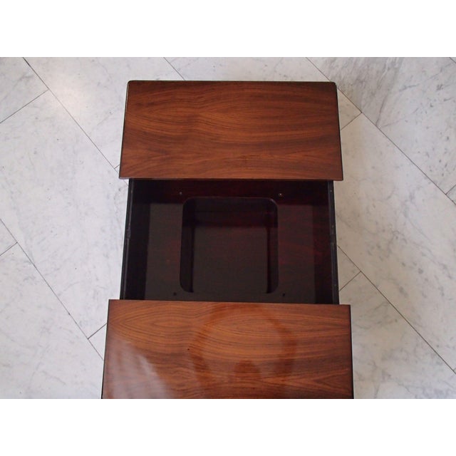 Mid-Century Modern Bar Table with Opening Mechanism and Chrome Trim, 1960s For Sale - Image 13 of 15