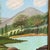 Traditional Vintage Folk Art Tranquil Landscape Oil on Canvas Framed Painting For Sale - Image 3 of 12
