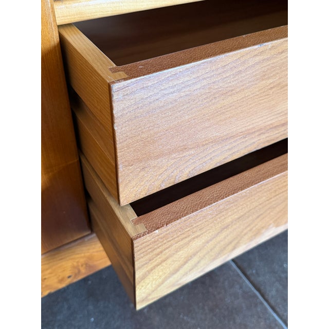 Vintage 1970s French Maison Regain Elm Cabinet, Attributed For Sale - Image 14 of 15