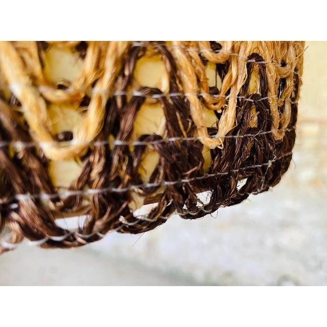 Vintage Pendant Lamp in Sisal and Rope, 1970s For Sale - Image 6 of 18