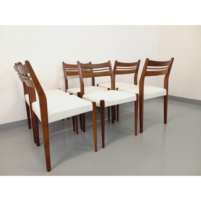 Vintage Scandinavian Dining Chairs in Teak and French Terry Fabric, 1960s, Set of 6 For Sale - Image 13 of 15