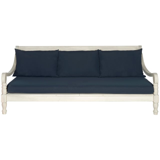 Roush teak patio daybed with cushions best sale