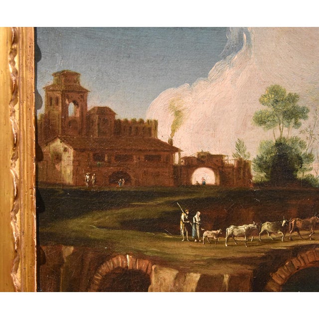 Mid 18th Century Circle of Paolo Anesi, Landscape, 1740, Oil on Canvas For Sale - Image 5 of 17