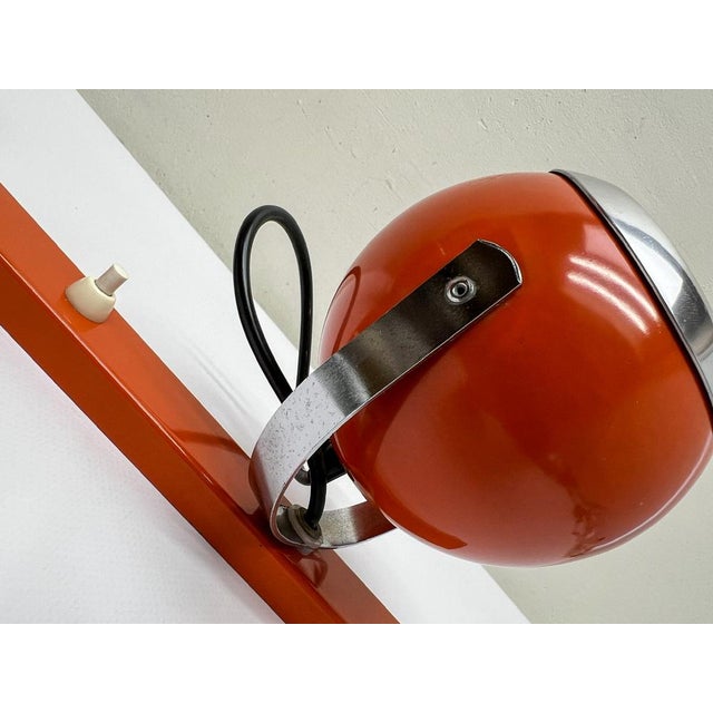 1970s Space Age Orange Double Eyeball Spot Wall Lamp, 1970s For Sale - Image 5 of 10