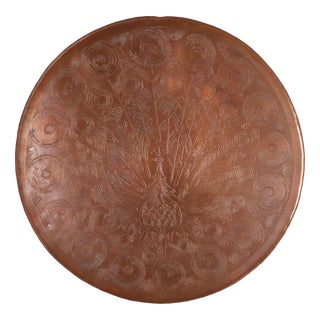 Copper Peacock Wall Lamp by Björn Wiinblad For Sale